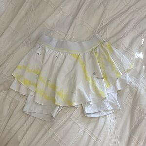 Lululemon Athletica White and Yellow Skort